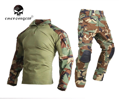 emersongear-Gen3 Combat Shirt and Pants,Airsoft Suit, tactical bdu uniform, outdoors, hunting,Woodland,EM9278 EM9351WL