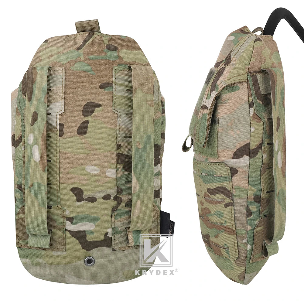 KRYDEX Tactical 1.5L 50oz Hydration Bladder Pouch Low Profile Hydra Carrier MOLLE Water Pack Bag Outdoor Hiking Accessories
