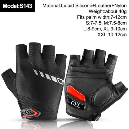 ROCKBROS New Road Bike MTB Gloves Microfiber Wear Resistant Gym Training Fingerless Glove Half Finger Bicycle Cycling Equipment