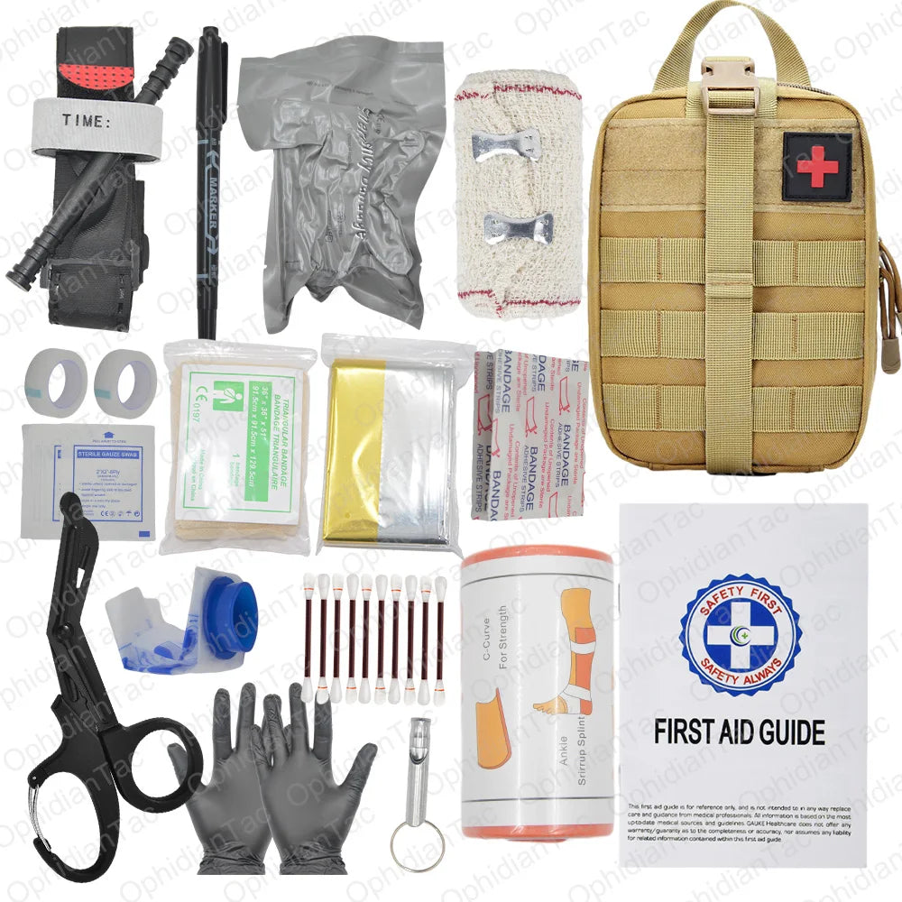 17 Pieces Outdoor Camping Emergency Equipment Wilderness Supplies Survival Tool Set Multi-Function First Aid Kit