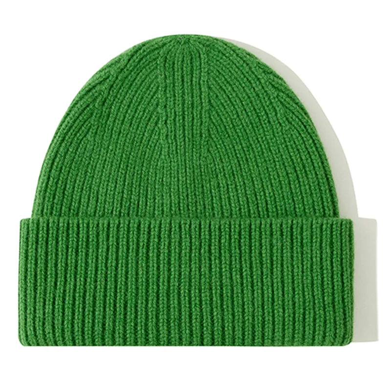 Men Women 100% Merino Wool Beanie Hats Winter Thermal Hat Cuffed Knit Ribbed Beanie Hiking Skiing One Size
