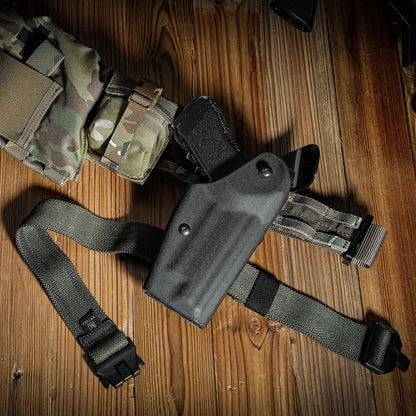 KRYDEX Tactical Thigh Strap Magnet Quick Release Buckle 1.5inch Elastic Leg Strap Belt Drop Holster Outdoors Hunting Accessories