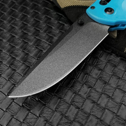 BM 430 Portable Folding Knife with D2 Blade Nylon Fiber Handle Suitable for Outdoor Camping Hiking and Picnicking Fruit Knife
