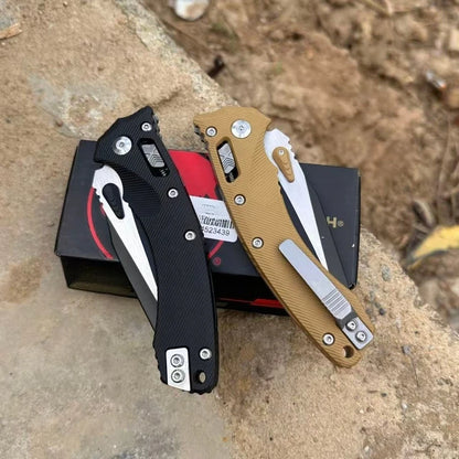 MSI Portable Foldable Knife Durable 8Cr13Mov Steel Blade Durable Outdoor Camping Hiking EDC Cutting Tasks Gift for Men