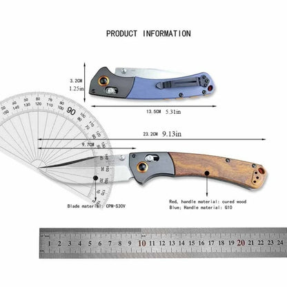 BM 15080 Crooked River Folding Knife Outdoor Camping Hiking Fishing Knife EDC Tactical Hunting Knife Practical Cutting Knife
