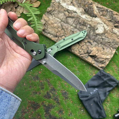BM 940 Folding Knife Aluminum Alloy Handle Outdoor Camping Cutting Tool EDC Hiking Fishing Knife Gift for Men