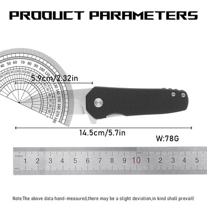 Premium Stainless Steel Pocket Knife Men’s folding EDC multi-tool (outdoors/fruit) – G10 handle. For camping, hiking, exploration, DIY, daily use, fishing & hunting. Great gift for men: Valentine’s/Father’s Day.