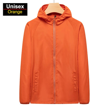 CHRLCK Men's Hiking Jackets Waterproof Women Sun Protection Windbreaker Camping Climbing Outdoor Coat Unisex Portable Clothes