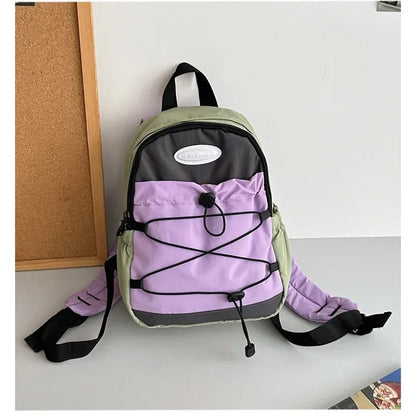 Korean Backpack for Girls 2025 New in Small Canvas Rucksack Women Students High Quality Mini Female Backpacks Outdoors Travel