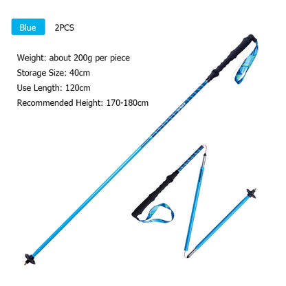 AONIJIE E4202 110cm 120cm Lightweight Folding Collapsible Quick Lock Cross-country Trekking Pole Aluminium Alloy Walking Stick