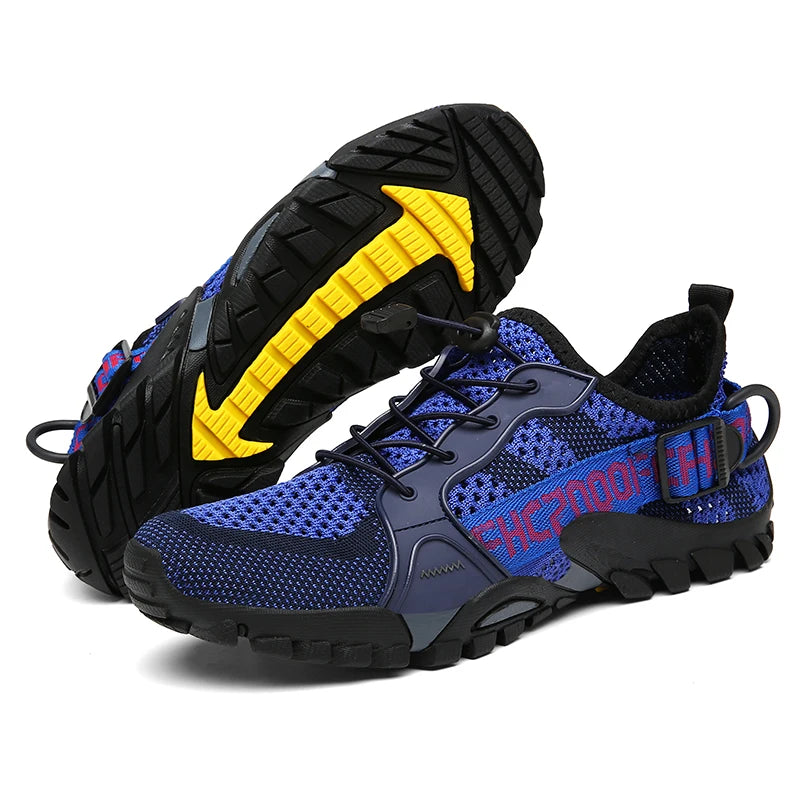 New Mesh Breathable Hiking Shoes Size 36-47 Mens Sneakers Outdoor Trail Trekking Mountain Climbing Sports Shoes for Male