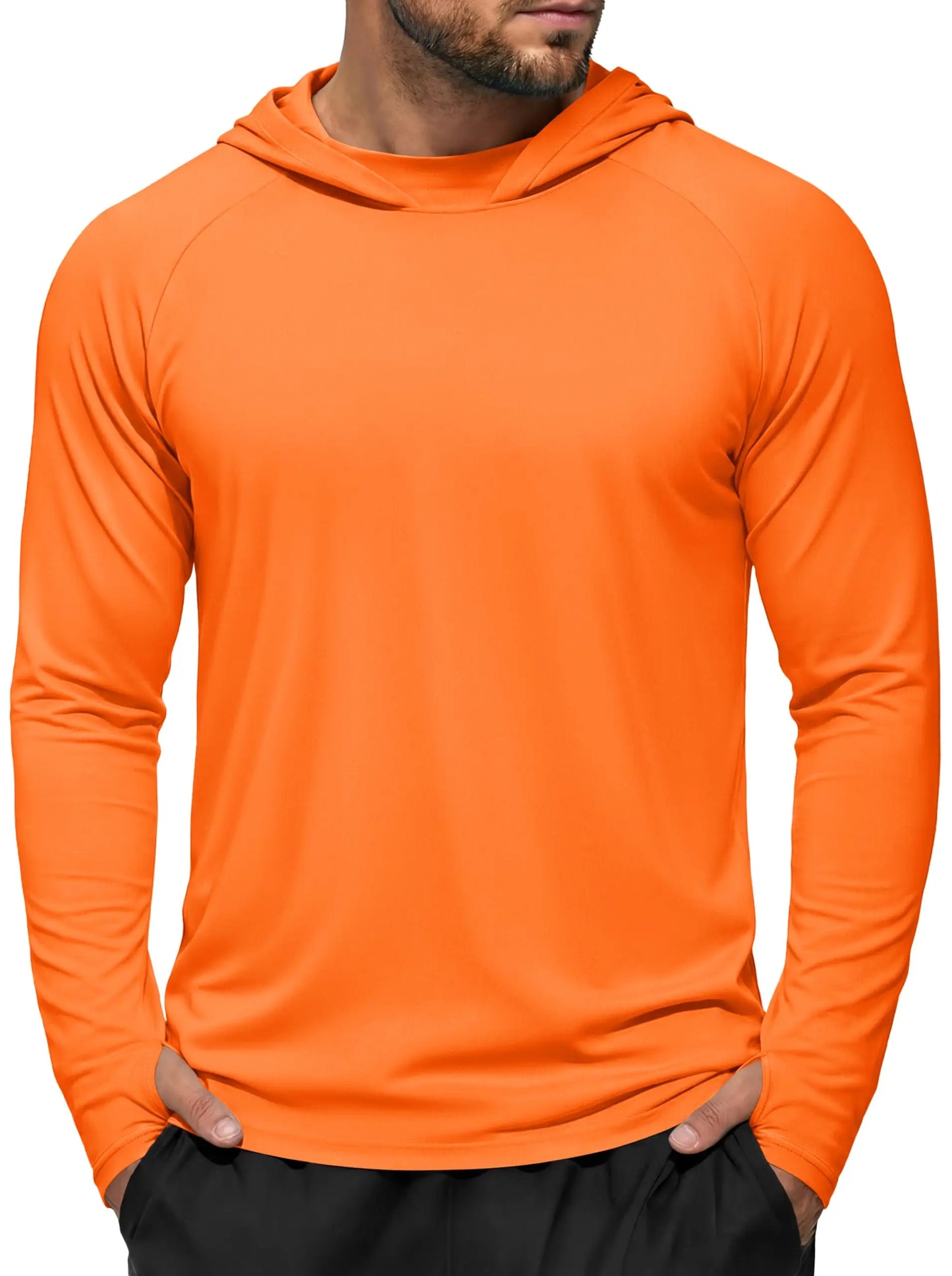TACVASEN Men's UPF 50+ Hoodie Fishing Shirts Long Sleeve High Collar Mesh UV Sun Protection Rash Guard Swim Beach Running Hiking