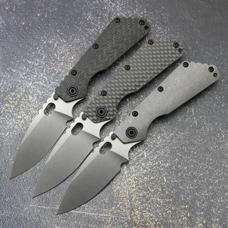 SMF# Folding Knife D2 Blade Titanium Handle Copper Washer Outdoors Hunting Fishing Hiking Utility  Kitchen Survival EDC Tools