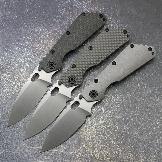 SMF# Folding Knife D2 Blade Titanium Handle Copper Washer Outdoors Hunting Fishing Hiking Utility  Kitchen Survival EDC Tools