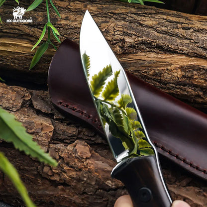 Hx Outdoors Cassic Hunting Knife,Premium Knife, japanese knives,Cleaver Field Kitchen Knives Leather Sheath Dropshipping