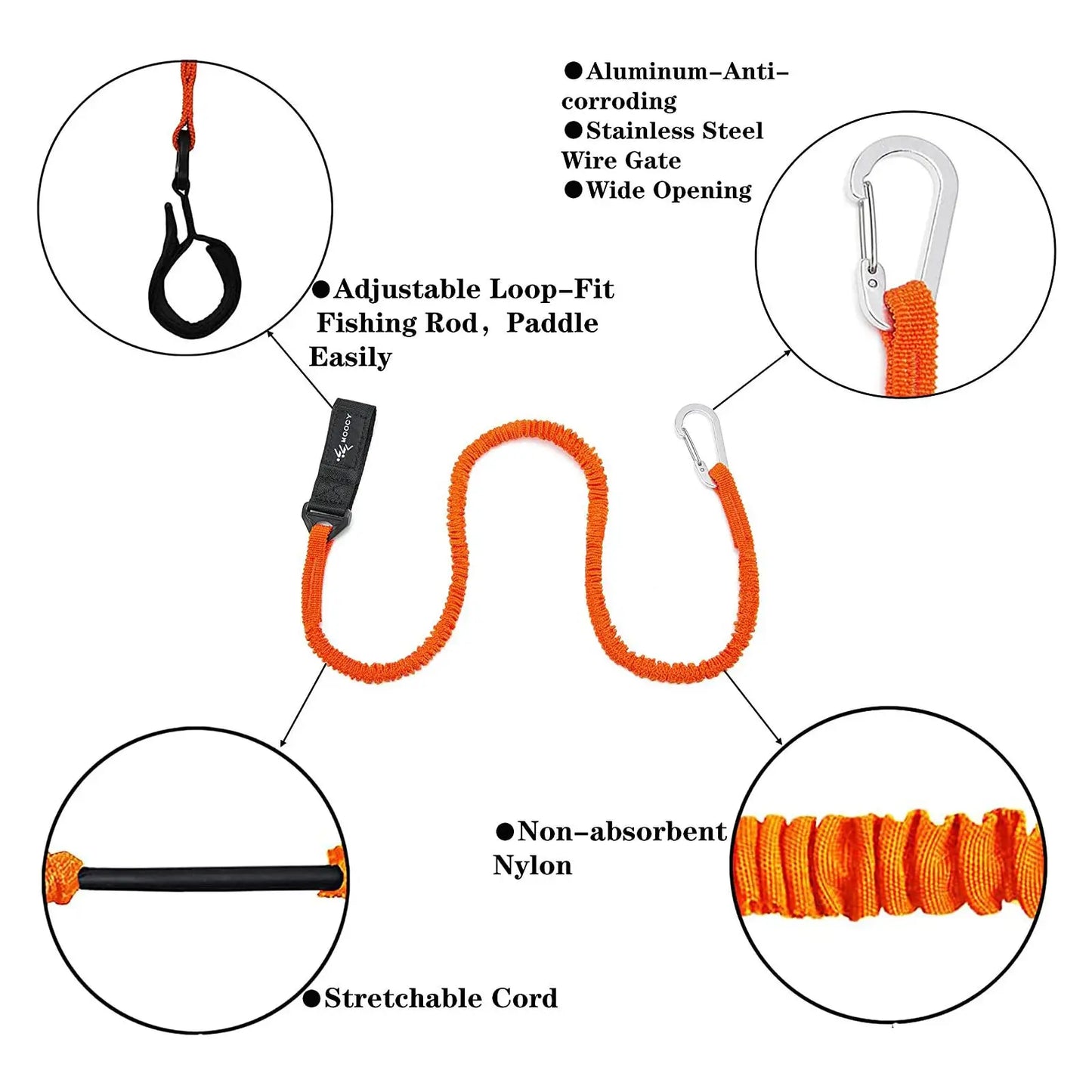 Canoe Safety Rope Kayak Strapping Paddle Rope Portable Rope Protection Foot Boat Rope Charge Anti Release Accessories Oar B H8V0