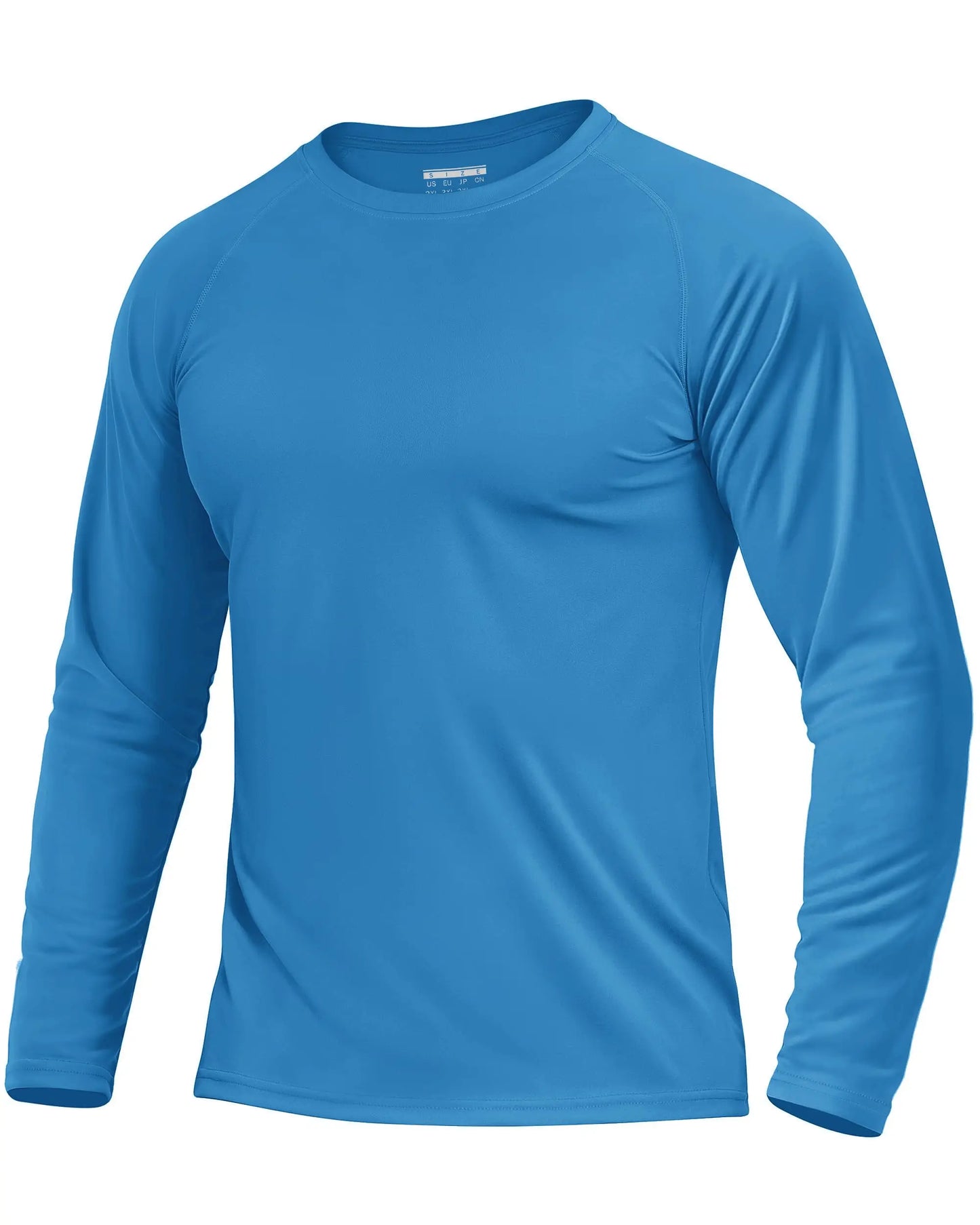 KEFITEVD Men's UPF 50+ Quick Dry Long Sleeve T-Shirts Men Sun Protection Outdoor Fishing Hiking T-Shirts UV Block Shirts Tops
