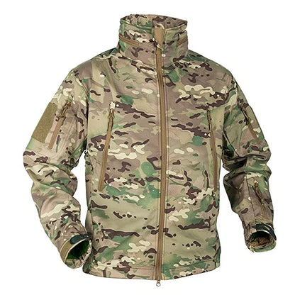 Outdoor Fleece Tactical Jackets Multicam Men Waterproof Hiking Working Outdoors Windbreaker Camping Jacket Combat Coat Hoodie