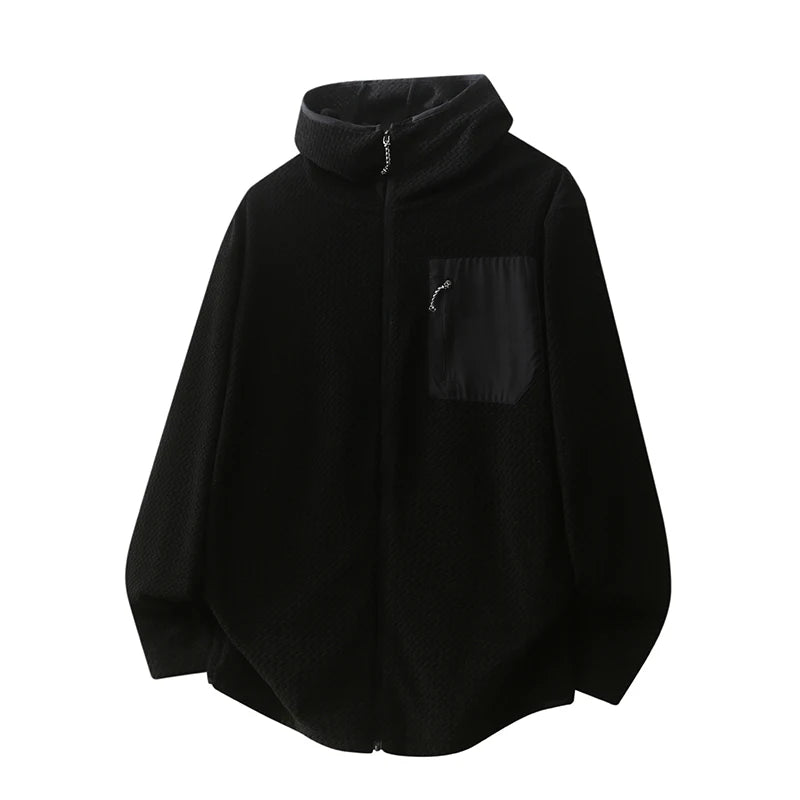 Vest Hooded Jacket for Outdoor Cycling Hiking Fishing Hiking Sporty Fashion Travel Camping Textured Fleece Vest Hooded Jacket