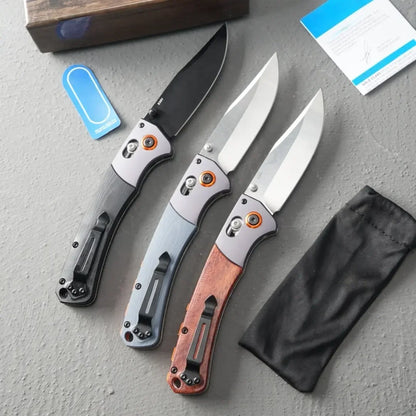 BM 15080 Crooked River Folding Knife Outdoor Camping Hiking Fishing Knife EDC Tactical Hunting Knife Practical Cutting Knife
