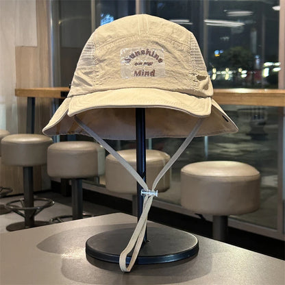 Outdoor Mesh UV Protection Sun Hat Unisex Summer Hiking Mountain Climbing Cap Quick Dry Breathable Wide Brim Hat for Travel