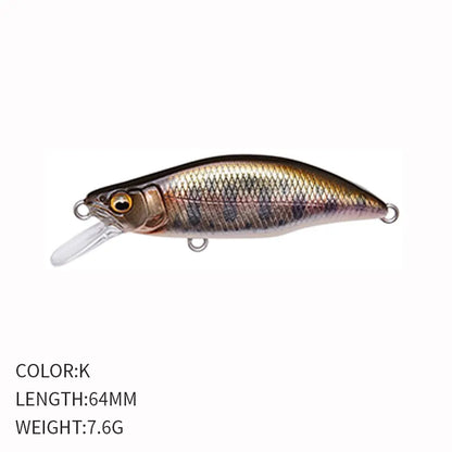 Fishing 64mm 7.6g Swimbaits Bass Big Fish Crankbaits Fishing Lure Sinking Wobblers for Pike Minnow Lure Fishing Tackle