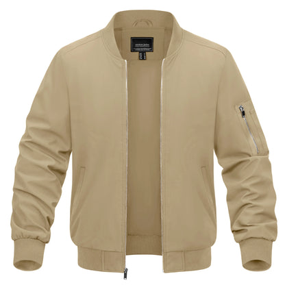 TACVASEN Spring Baseballl Jackets Mens Windbreaker Hiking Trekking Fishing Jackets Outdoor Full Zip Casual Coats Outwear Tops