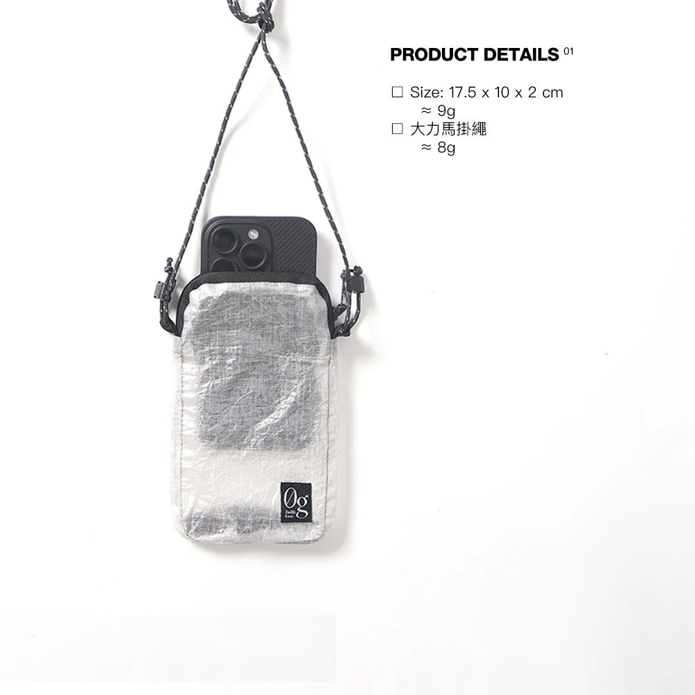 9g Ultralight UHMWPE DCF Fabric Crossbody Bag - Shoulder Bag For Cycling/Camping/Hiking Outdoor Backpacking Gear
