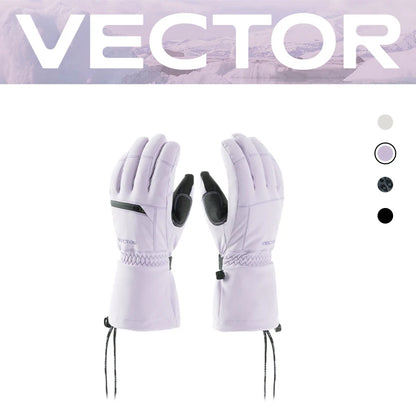 VECTOR Touchscreen P Cotton Waterproof Ski Gloves Wear Resistant PU Palm Moisture Resistant Warm Men and Women Five-finger Glove