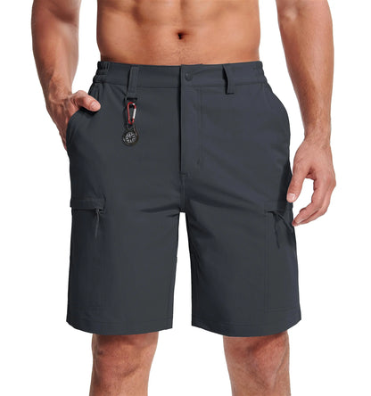 MAGCOMSEN Men's Cargo Shorts Multi-Pocket Elastic Breathable Quick-Drying Outdoor D-Ring Design Shorts Hiking Fishing Shorts