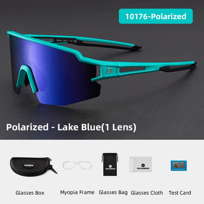 ROCKBROS Photochromic Polarized Bicycle Sunglasses UV400 Sunscreen Fishing Camping Hiking Riding Men Women Eyeglasses Eyewear
