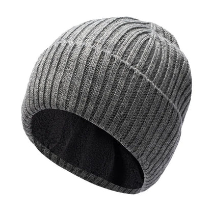 Oversize Wool Beanie Hat for Big Head Men Women Fleece Lined Large Winter Hat Ski Skull Cap Dad Outdoors Skullcap Plain Knit Hat