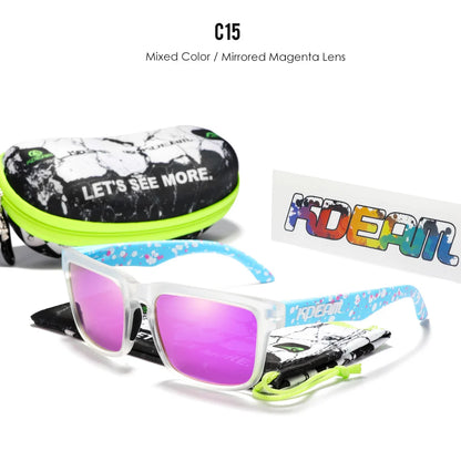 KDEAM Men's Polarized Sunglasses Square Casual Outdoors Sun Glasses Women Unisex Sunglass For Couple With New Package