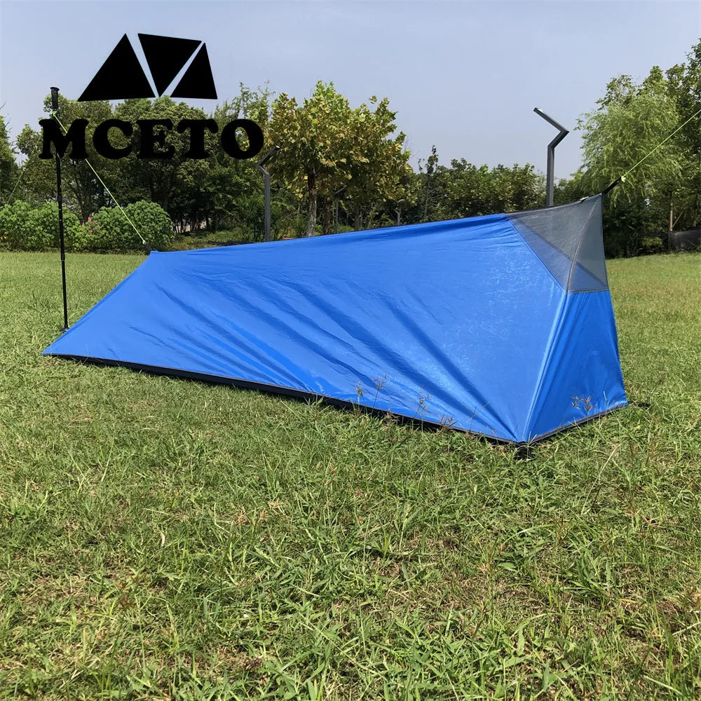 One person Sleeping Bag Tent Rodless Pocket Ultralight Backpacking Outdoor Camping Sleeping Mesh Tent Inside Tent Mosquito Net