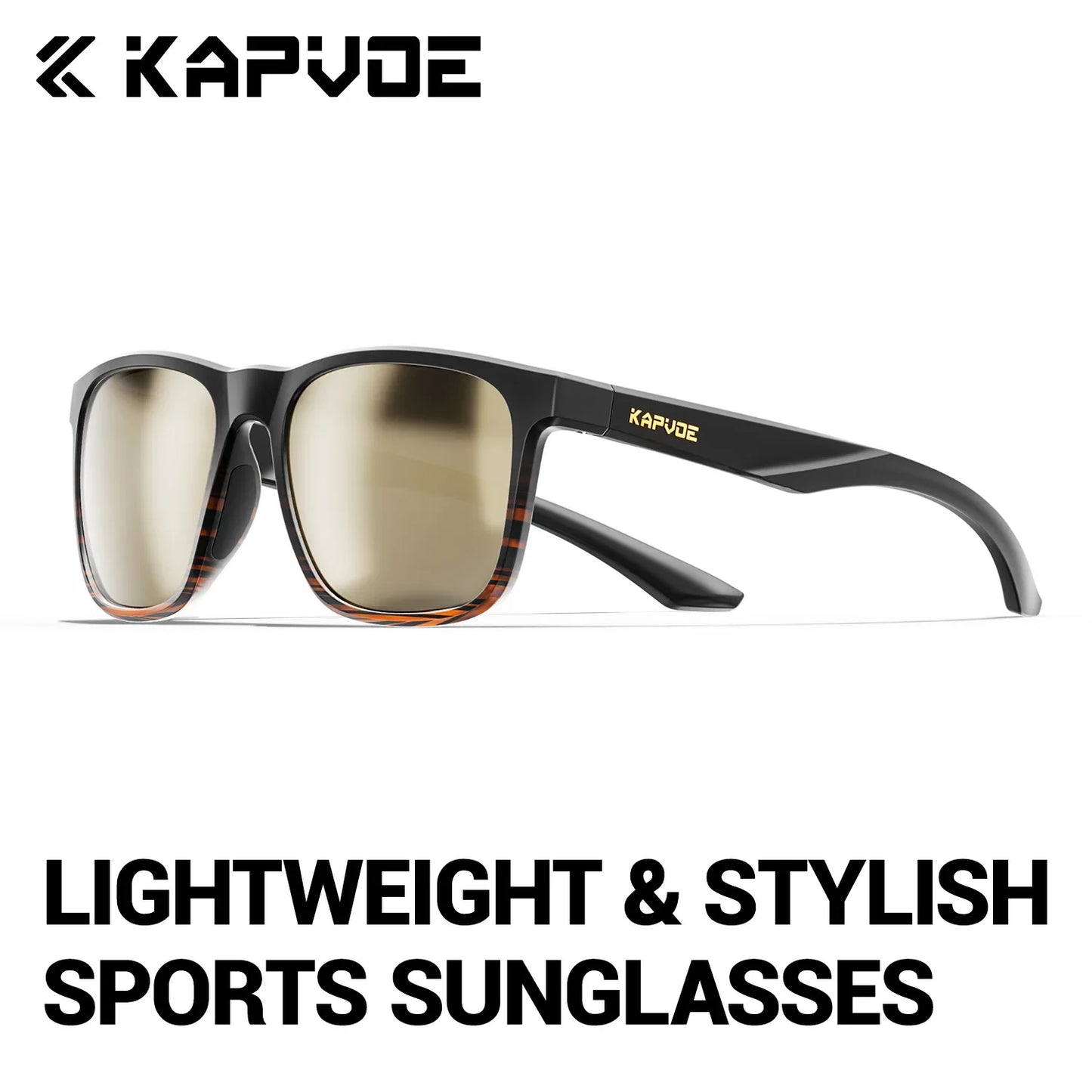 Kapvoe Polarized Sunglasses Men Lightweight Frame Anti Glare Driving Fishing Golf Outdoors Photochromic Glasses Running Women
