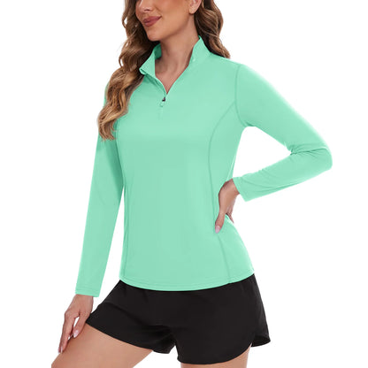 TACVASEN UPF 50+ Quick Dry Long Sleeve T Shirts Womens Anti UV/Sun Protection Shirts Running Hiking Fishing T-Shirts Outdoor
