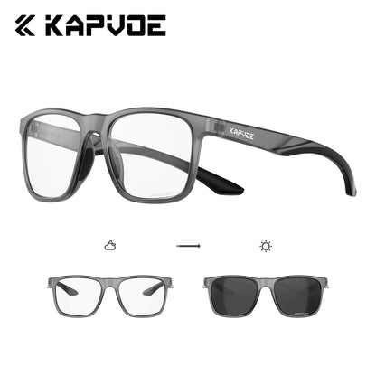 Kapvoe Polarized Sunglasses Men Lightweight Frame Anti Glare Driving Fishing Golf Outdoors Photochromic Glasses Running Women