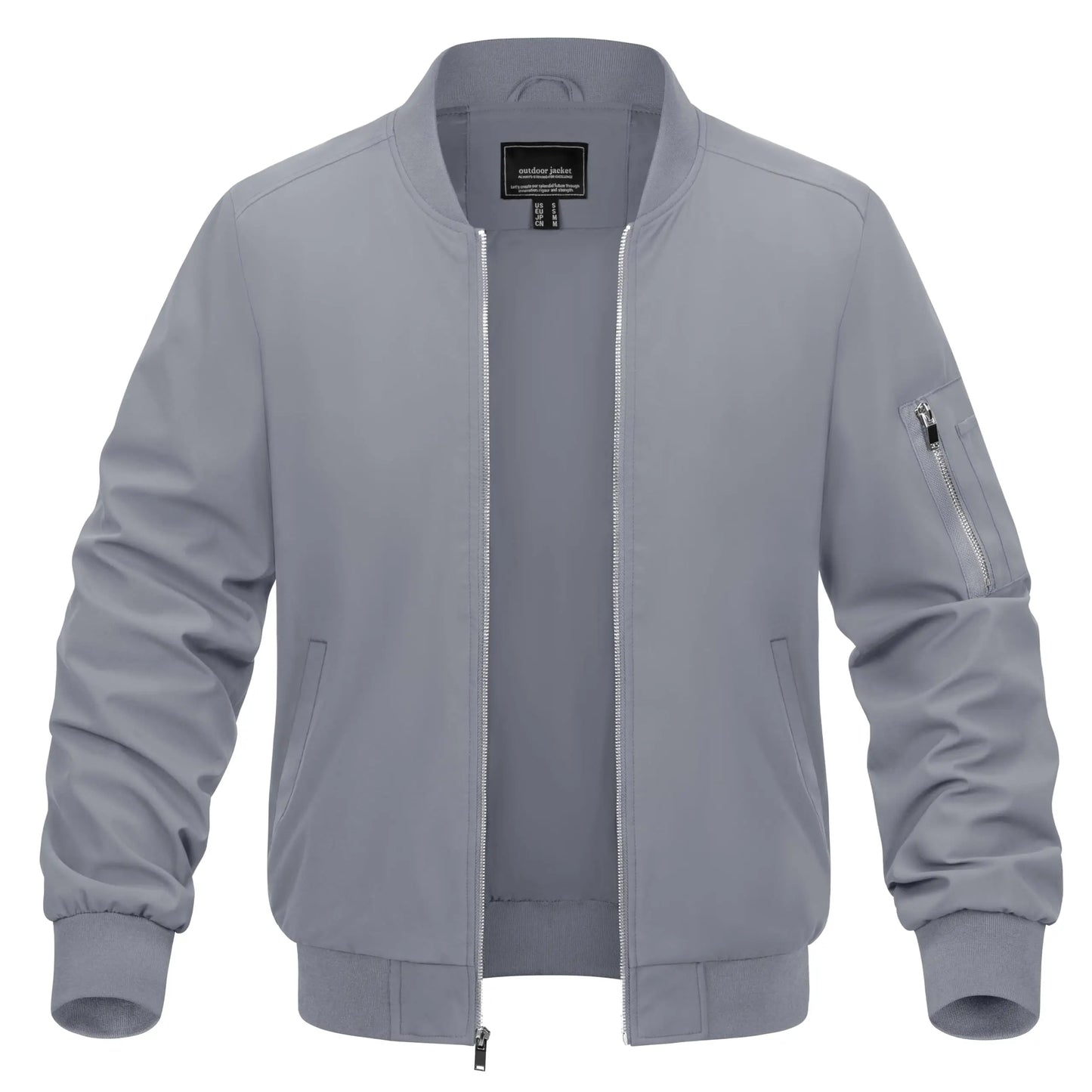 TACVASEN Spring Baseballl Jackets Mens Windbreaker Hiking Trekking Fishing Jackets Outdoor Full Zip Casual Coats Outwear Tops