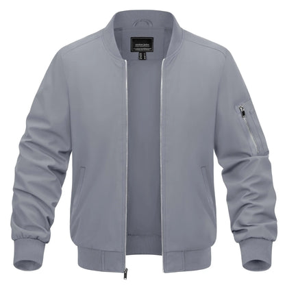 TACVASEN Spring Baseballl Jackets Mens Windbreaker Hiking Trekking Fishing Jackets Outdoor Full Zip Casual Coats Outwear Tops