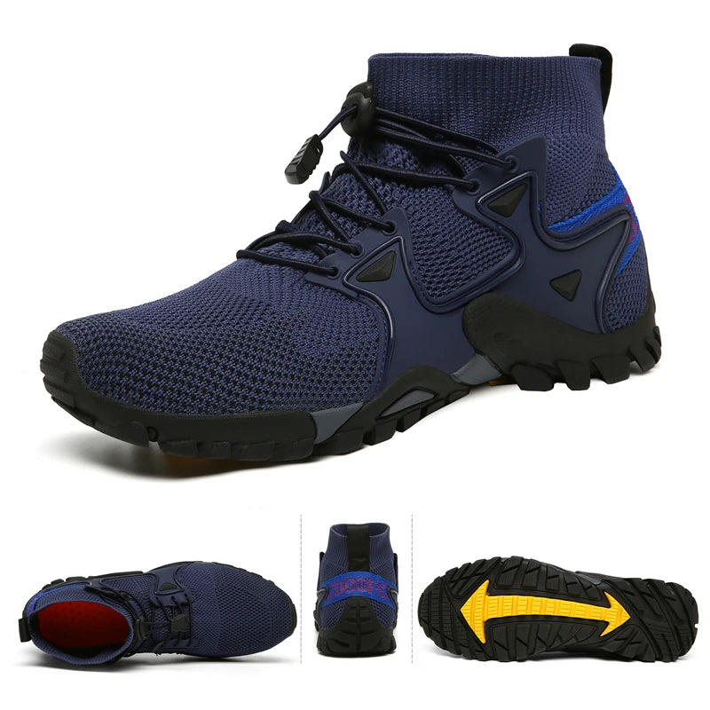 New Mesh Breathable Hiking Shoes Size 36-47 Mens Sneakers Outdoor Trail Trekking Mountain Climbing Sports Shoes for Male