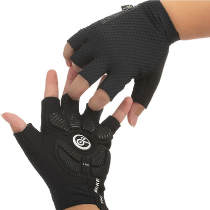 YKYWBIKE Cycling Gloves Unisex Half Finger PORON XRD Summer Breathable Shock Absorbing Bicycle Outdoors Road Bike Gloves
