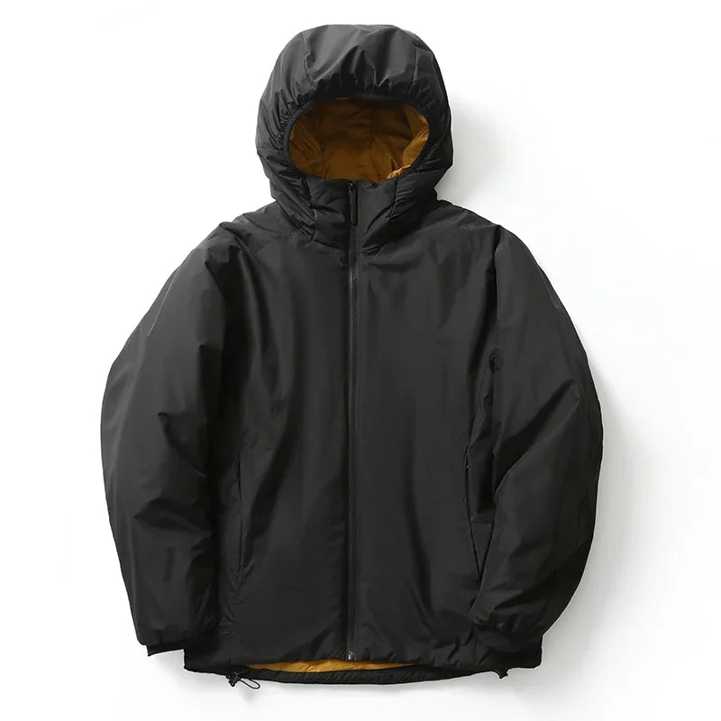 Harajuku Designer Men's Plus Size Winter Hooded Coat: Waterproof, Warm & Windproof for Outdoor Hiking, Skiing, Safari & Work