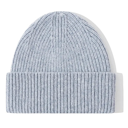 Men Women 100% Merino Wool Beanie Hats Winter Thermal Hat Cuffed Knit Ribbed Beanie Hiking Skiing One Size