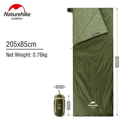 Naturehike LW180 Sleeping Bag Ultralight Waterproof Cotton Sleeping Bag Summer Hiking Camping Sleeping Bag