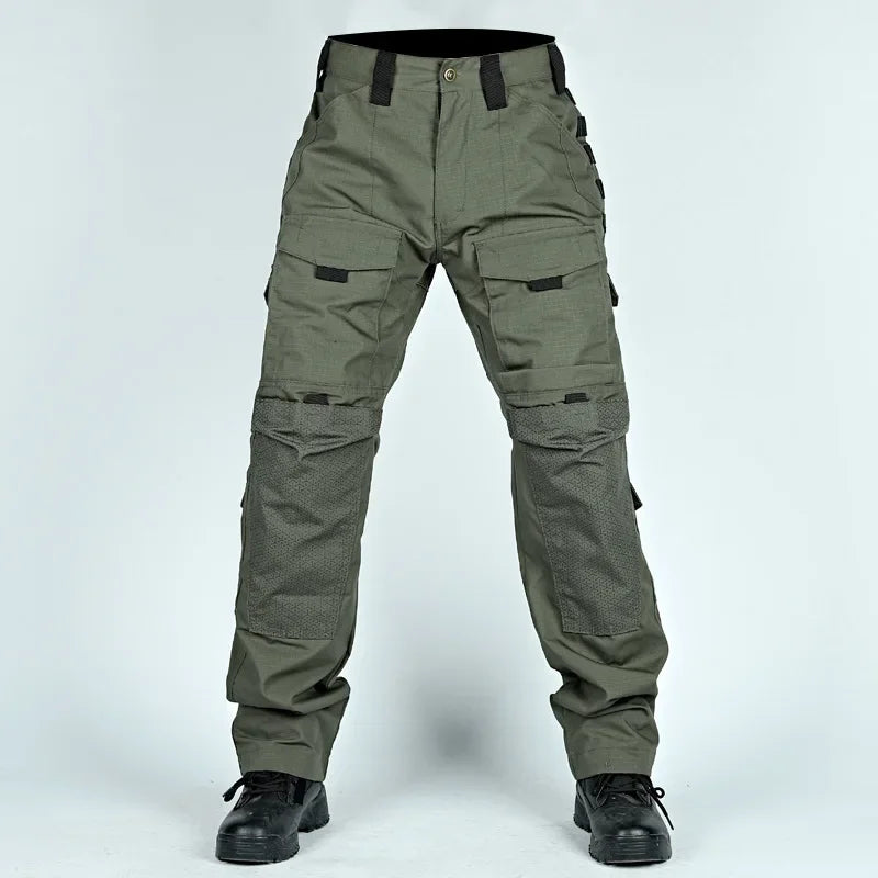 Tactical Pants Men Multi-Pocket Outdoor Cargo Pants Combat Trousers Men's Wear-Resistant Hiking Work Trousers Male