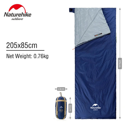 Naturehike LW180 Sleeping Bag Ultralight Waterproof Cotton Sleeping Bag Summer Hiking Camping Sleeping Bag