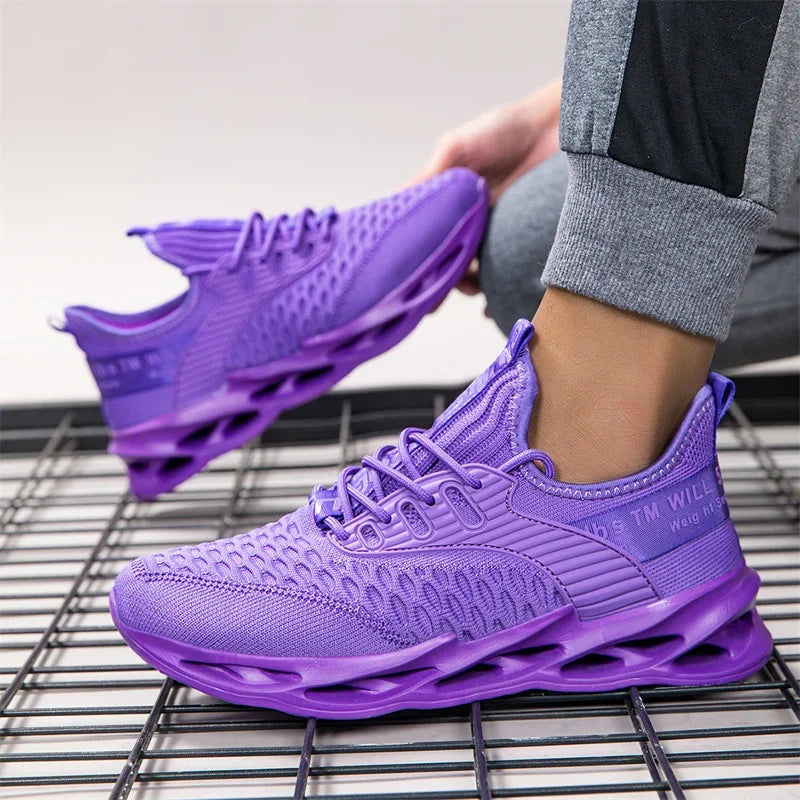 purple Casual Sneakers Women Men Blade Shoes Light Breathable Running Shoes Mesh Sports Sneakers Zapatillas De Mujer Chaussure