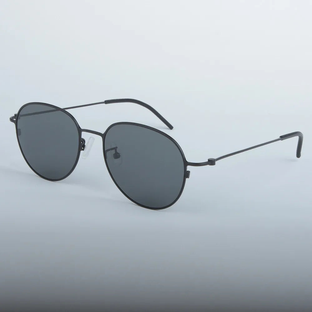 Handmade Pure Titanium Polarized Sunglasses Men Oval Round Eyeglasses Outdoors Women Big Face Spectacles Eyewear No Fade Eyewear