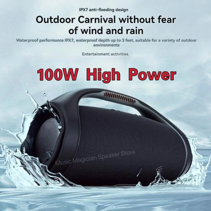 100W High Power Bluetooth Speaker Portable Outdoors Waterproof Wireless Subwoofer 360 Stereo Surround TWS FM Boombox