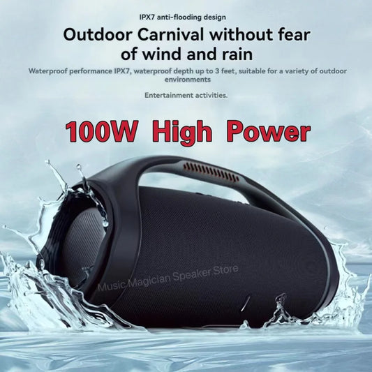 100W High Power Bluetooth Speaker Portable Outdoors Waterproof Wireless Subwoofer 360 Stereo Surround TWS FM Boombox